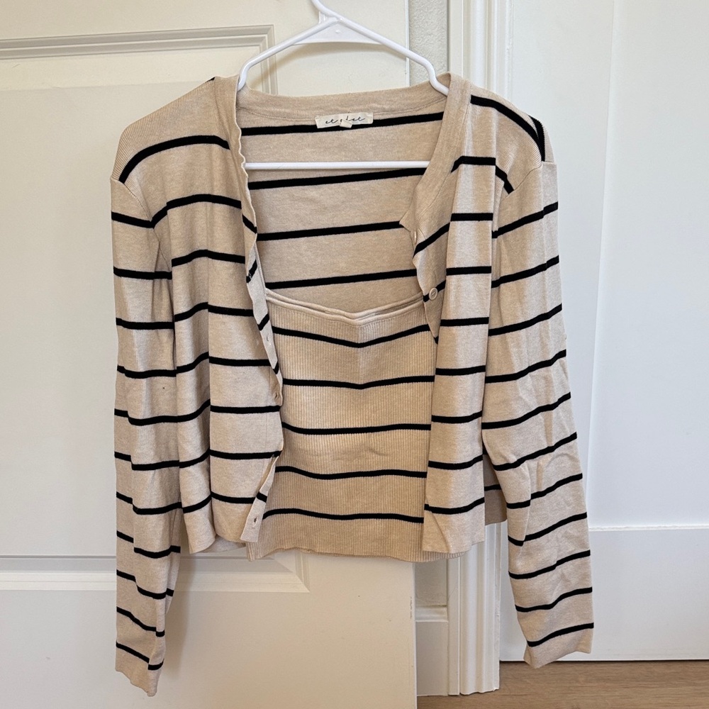REVOLVE Striped Tank Top & Cardigan